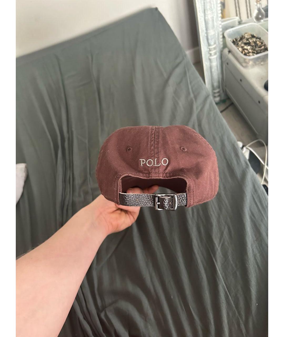 POLO RALPH LAUREN Коричневая хлопковая кепка/бейсболка, фото 4