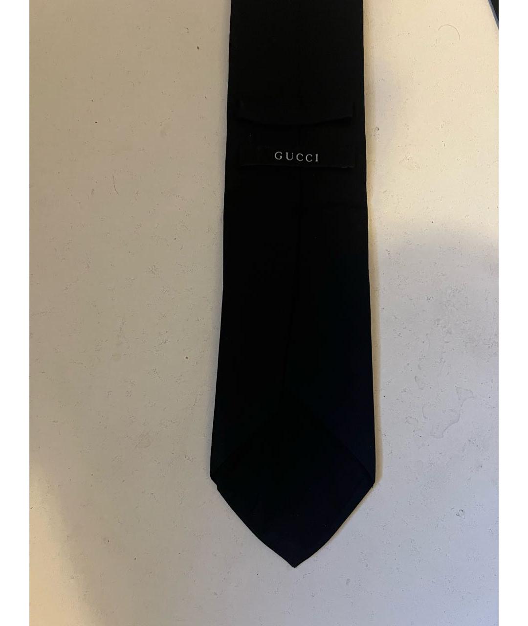 GUCCI Черный шелковый галстук, фото 5