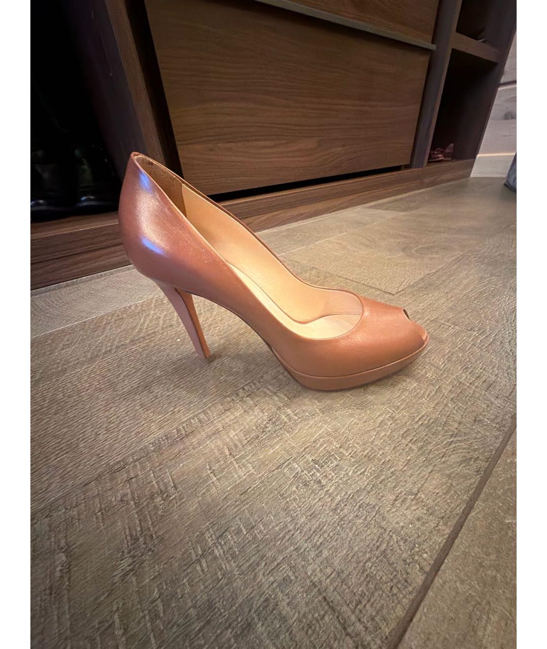 SANTONI Коричневые кожаные туфли, фото 8