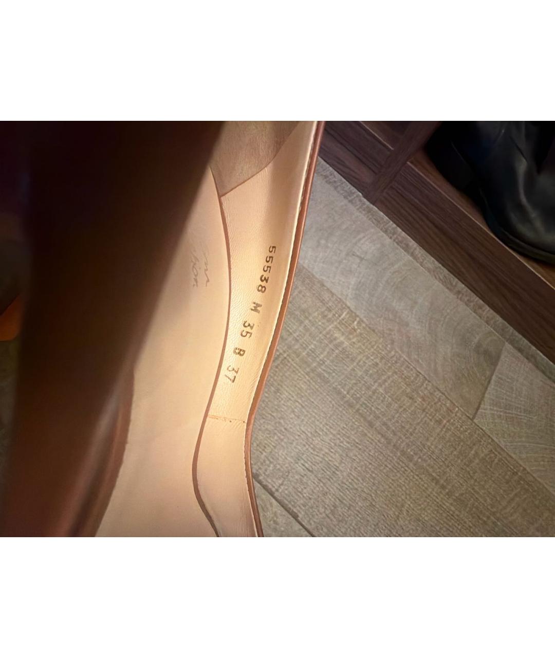 SANTONI Коричневые кожаные туфли, фото 7