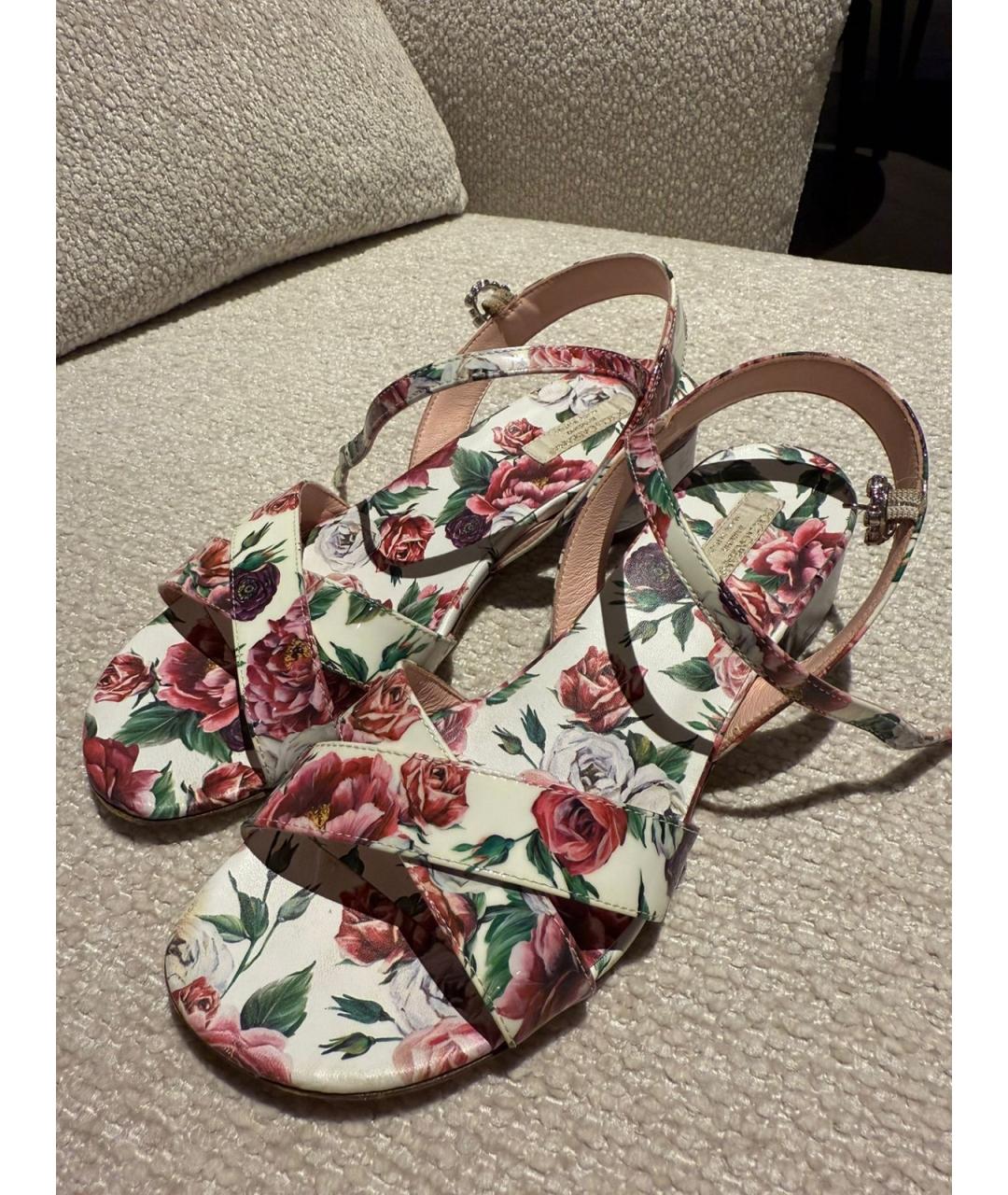 DOLCE & GABBANA KIDS Мульти кожаные сандалии и шлепанцы, фото 3