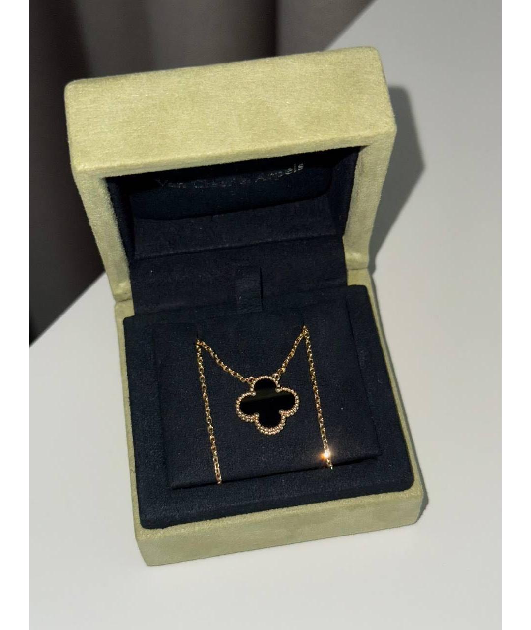 VAN CLEEF & ARPELS Черная подвеска из желтого золота, фото 3