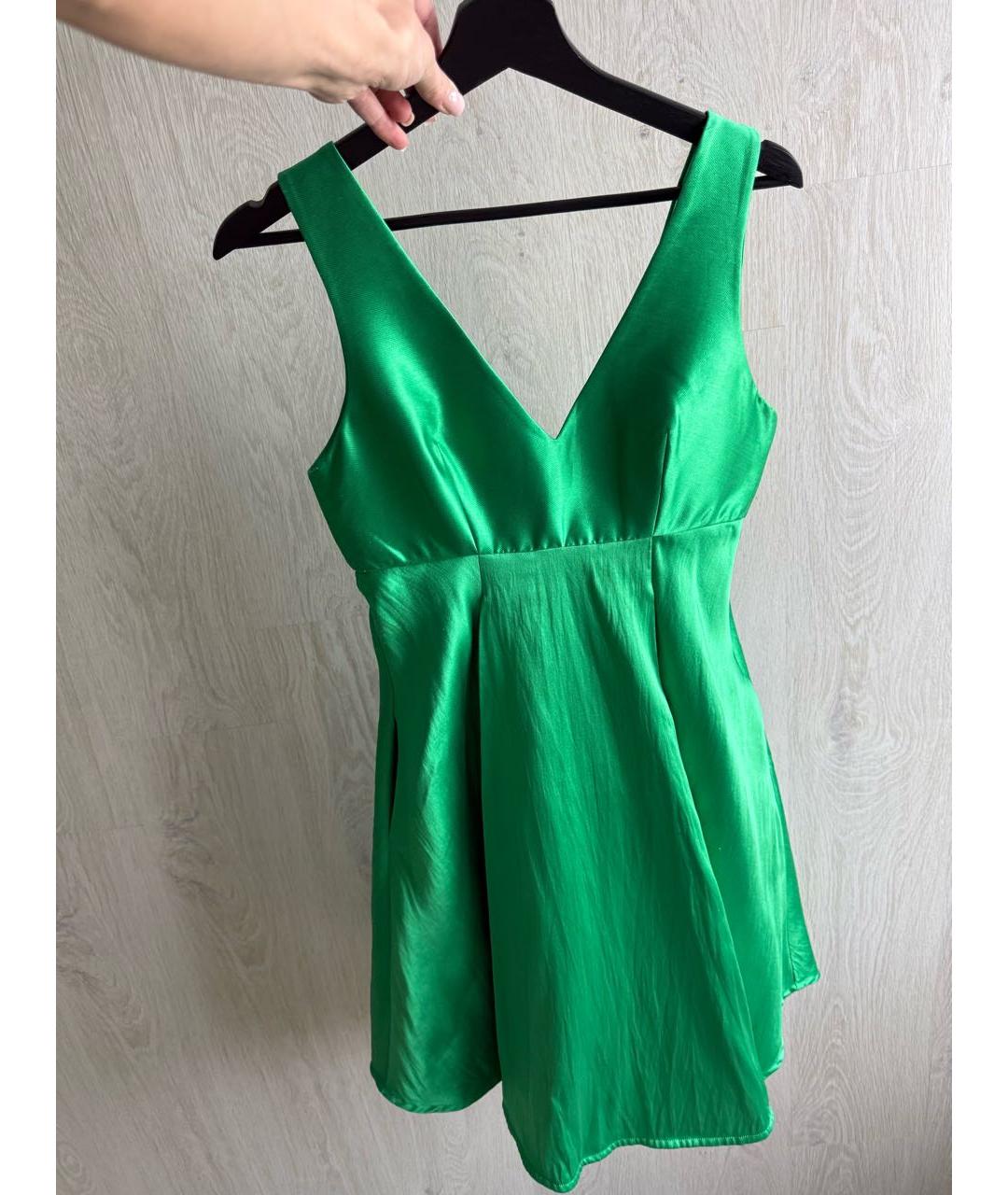P.A.R.O.S.H. Зеленые полиэстеровое коктейльное платье, фото 7