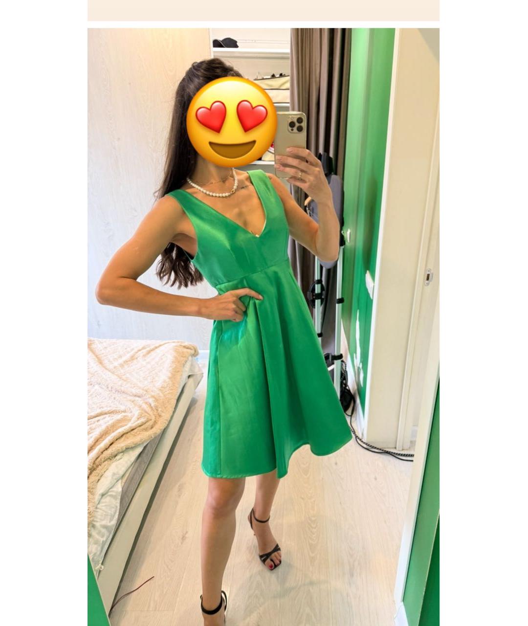 P.A.R.O.S.H. Зеленые полиэстеровое коктейльное платье, фото 5