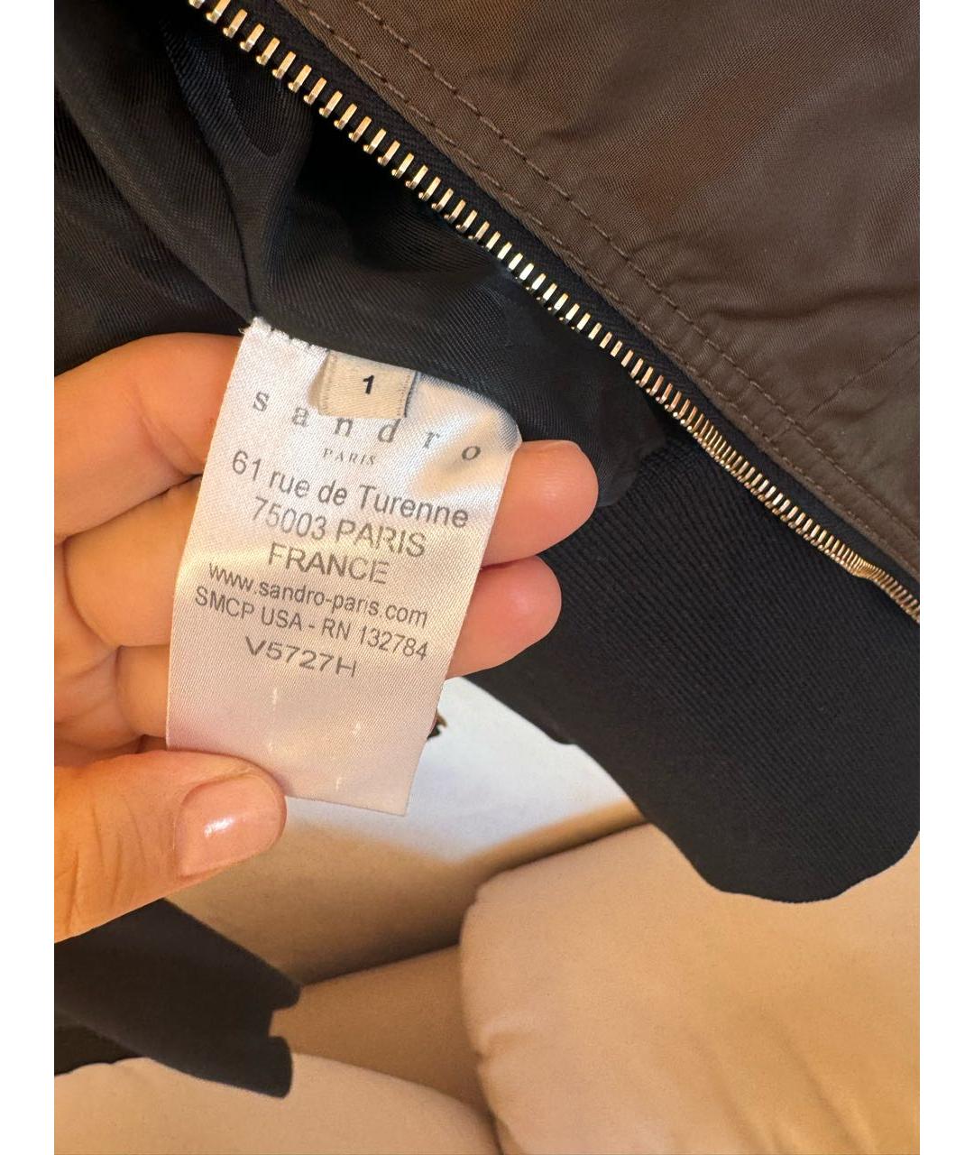 SANDRO Хаки куртка, фото 6