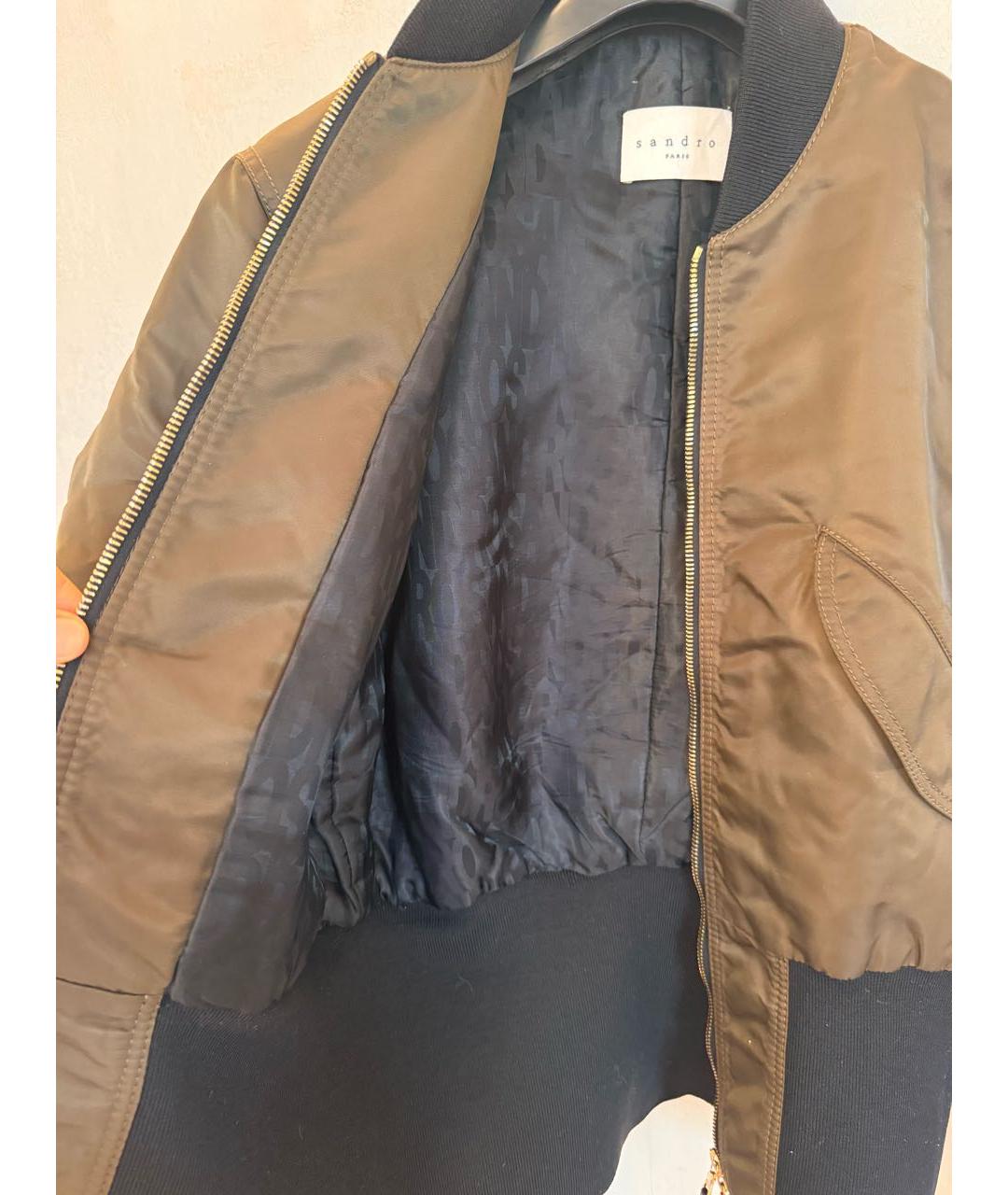 SANDRO Хаки куртка, фото 4