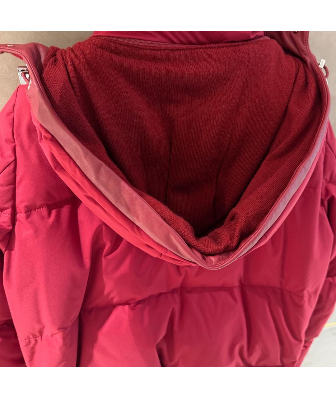 LORO PIANA Бордовая полиамидовая куртка, фото 2