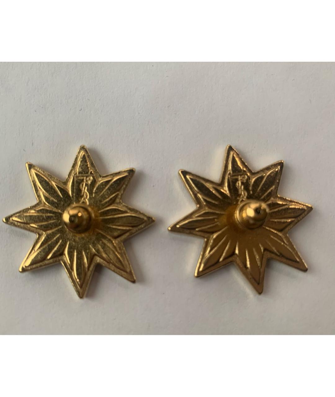 SAINT LAURENT Золотые металлические серьги, фото 2