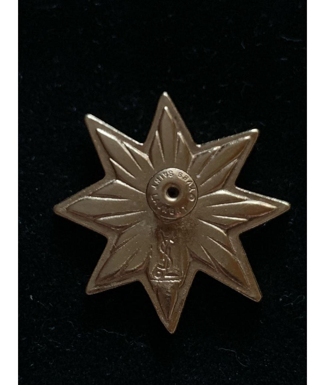 SAINT LAURENT Золотые металлические серьги, фото 5