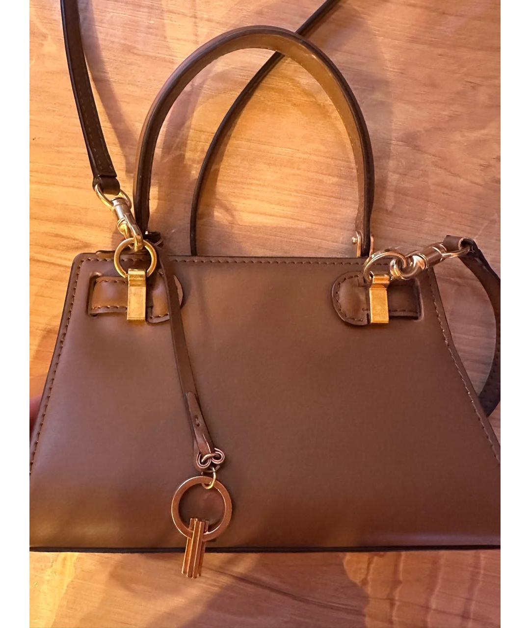 TORY BURCH Коричневая кожаная сумка через плечо, фото 2