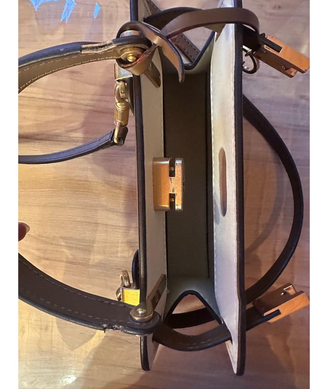 TORY BURCH Коричневая кожаная сумка через плечо, фото 3