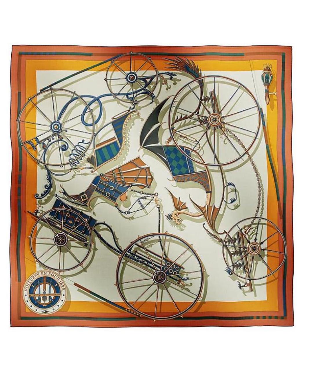 HERMES Мульти кашемировый платок, фото 1