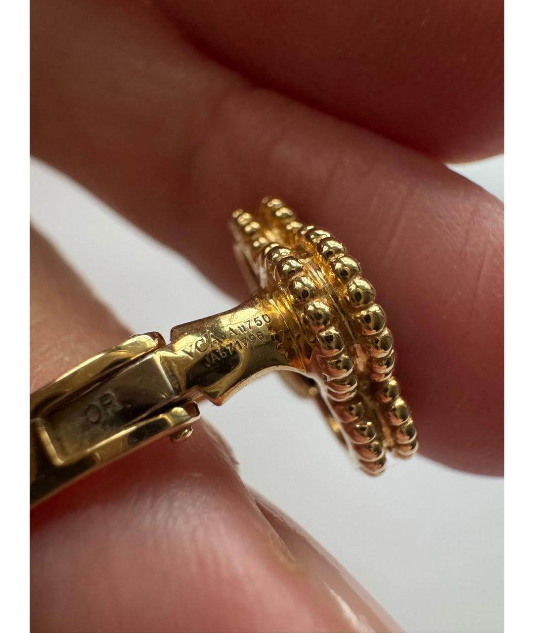 VAN CLEEF & ARPELS Зеленые серьги из желтого золота, фото 7