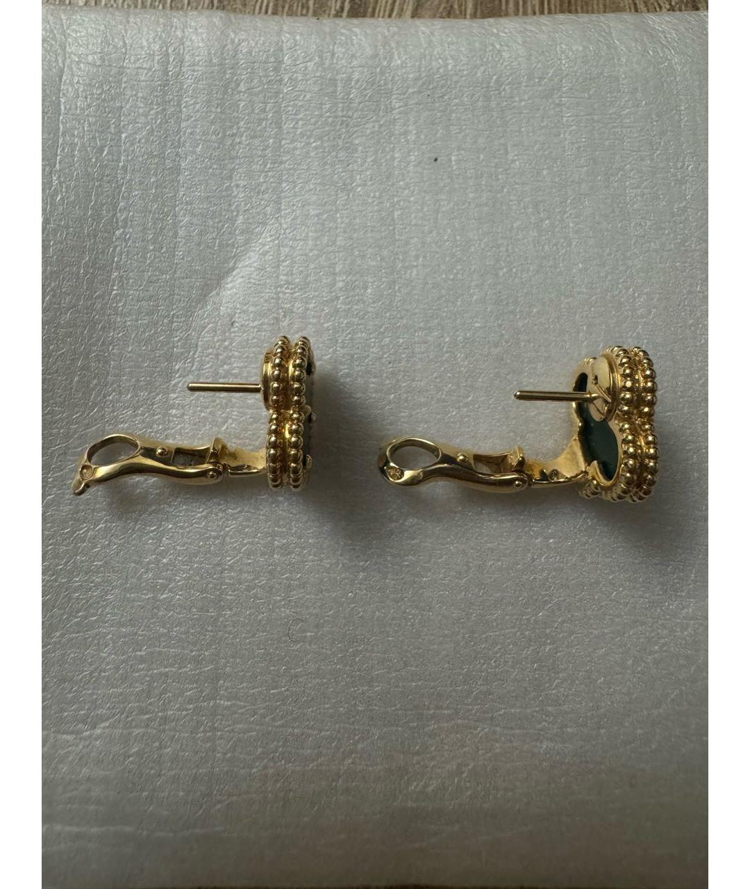 VAN CLEEF & ARPELS Зеленые серьги из желтого золота, фото 4
