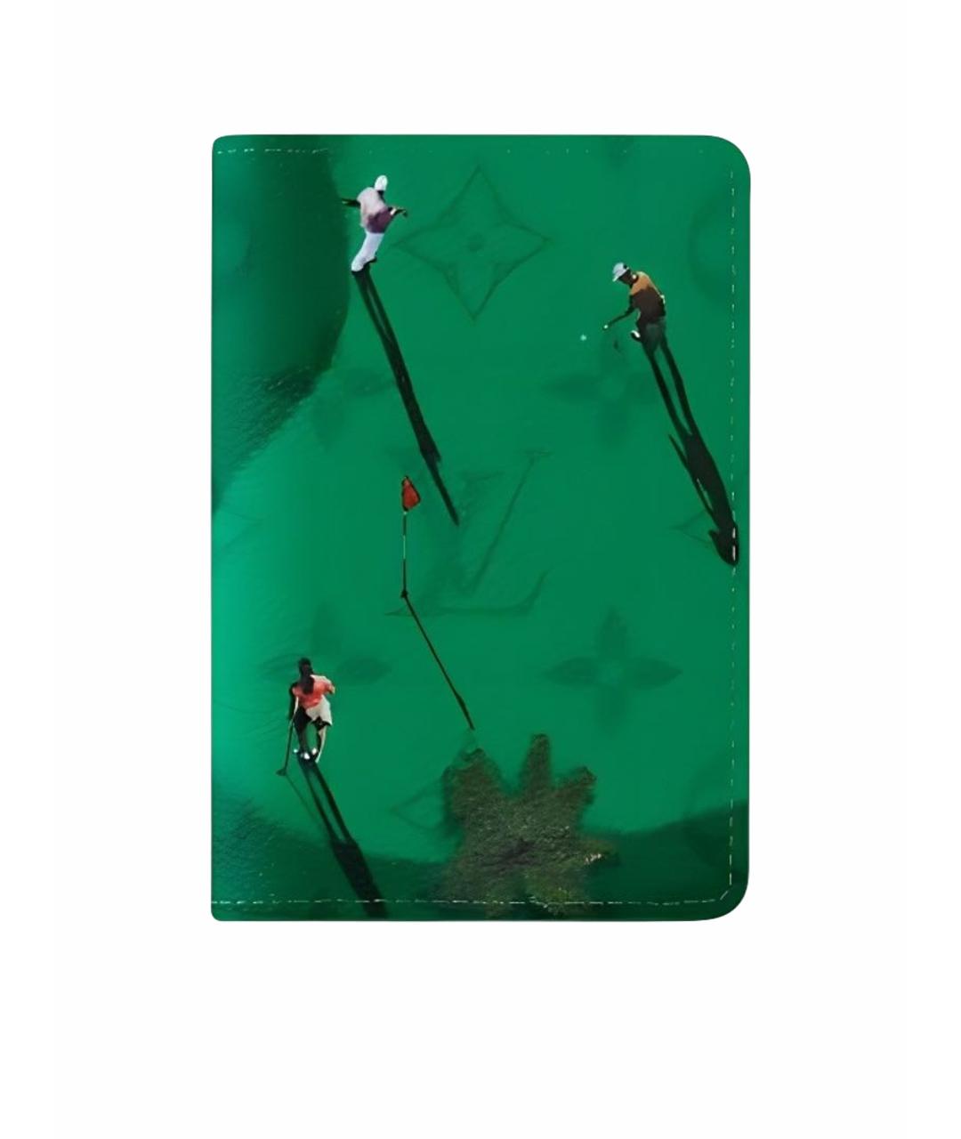 LOUIS VUITTON Зеленый кардхолдер из искусственной кожи, фото 1