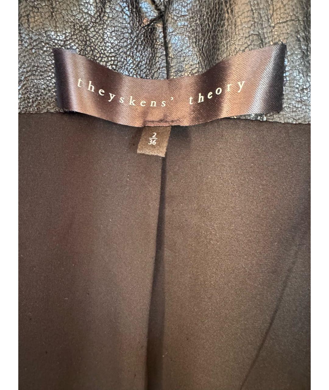 THEORY Черная кожаная куртка, фото 4