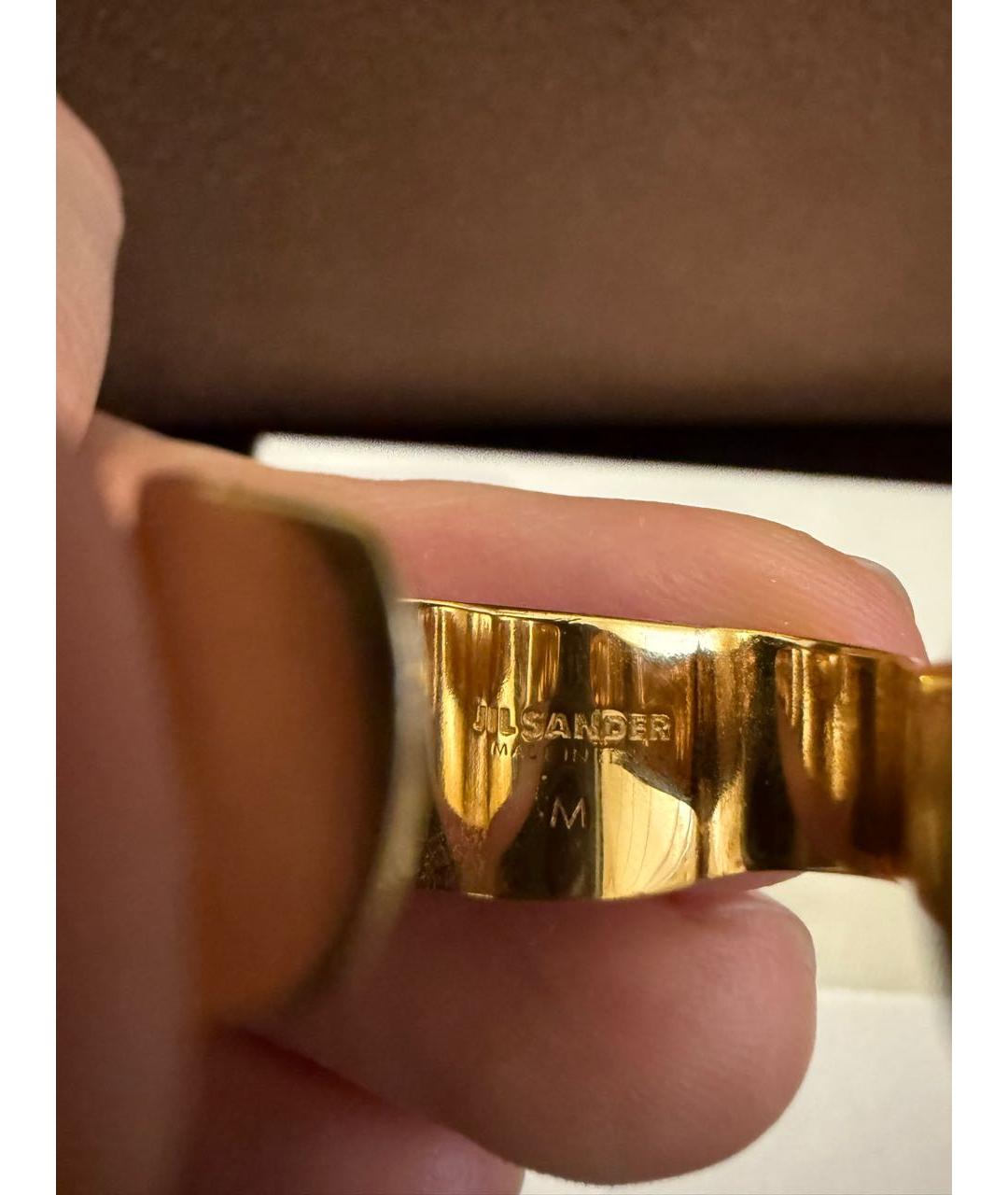 JIL SANDER Золотое латунное кольцо, фото 4