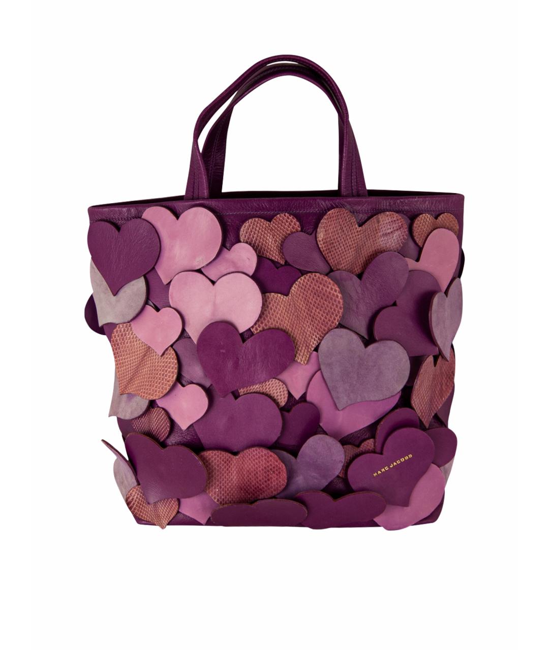 MARC JACOBS Фиолетовая кожаная пляжная сумка, фото 1