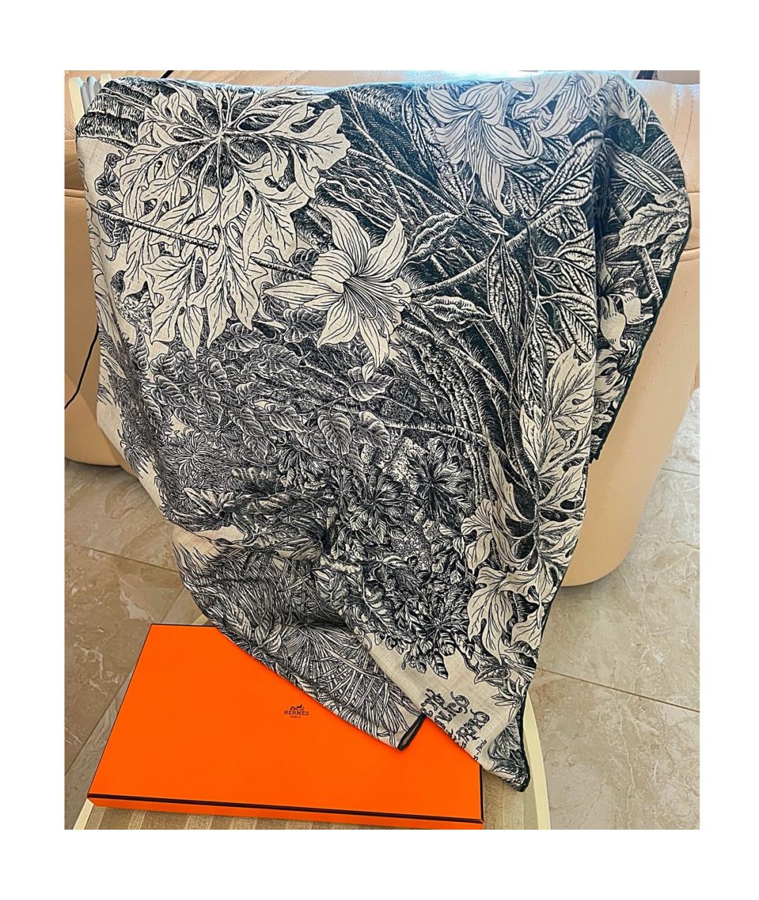 HERMES Мульти кашемировый платок, фото 2