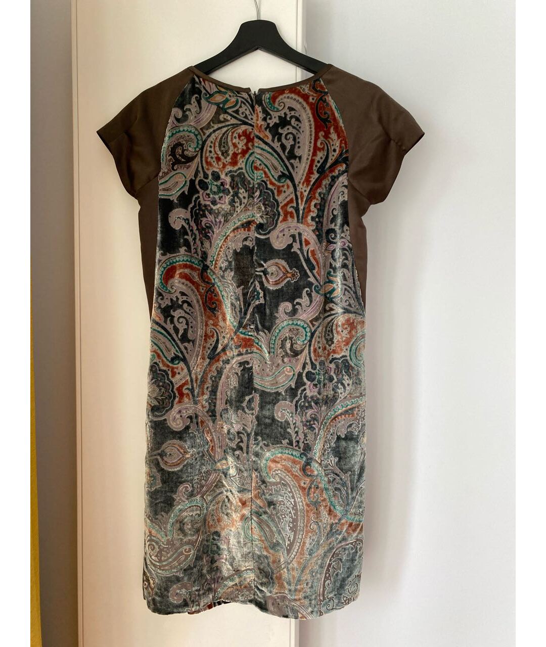 ETRO Антрацитовое шелковое повседневное платье, фото 2