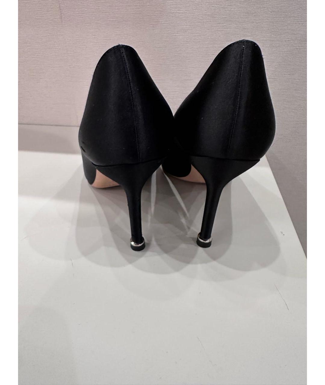 MANOLO BLAHNIK Черные текстильные туфли, фото 3