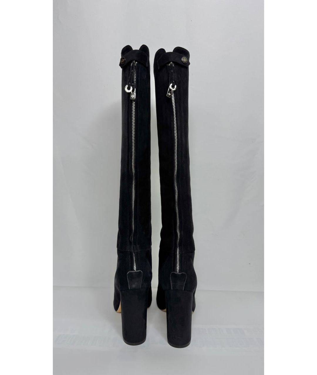 LORO PIANA Черные замшевые сапоги, фото 4
