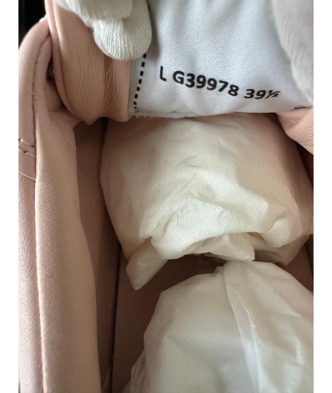 CHANEL Коралловые кожаные кеды, фото 5