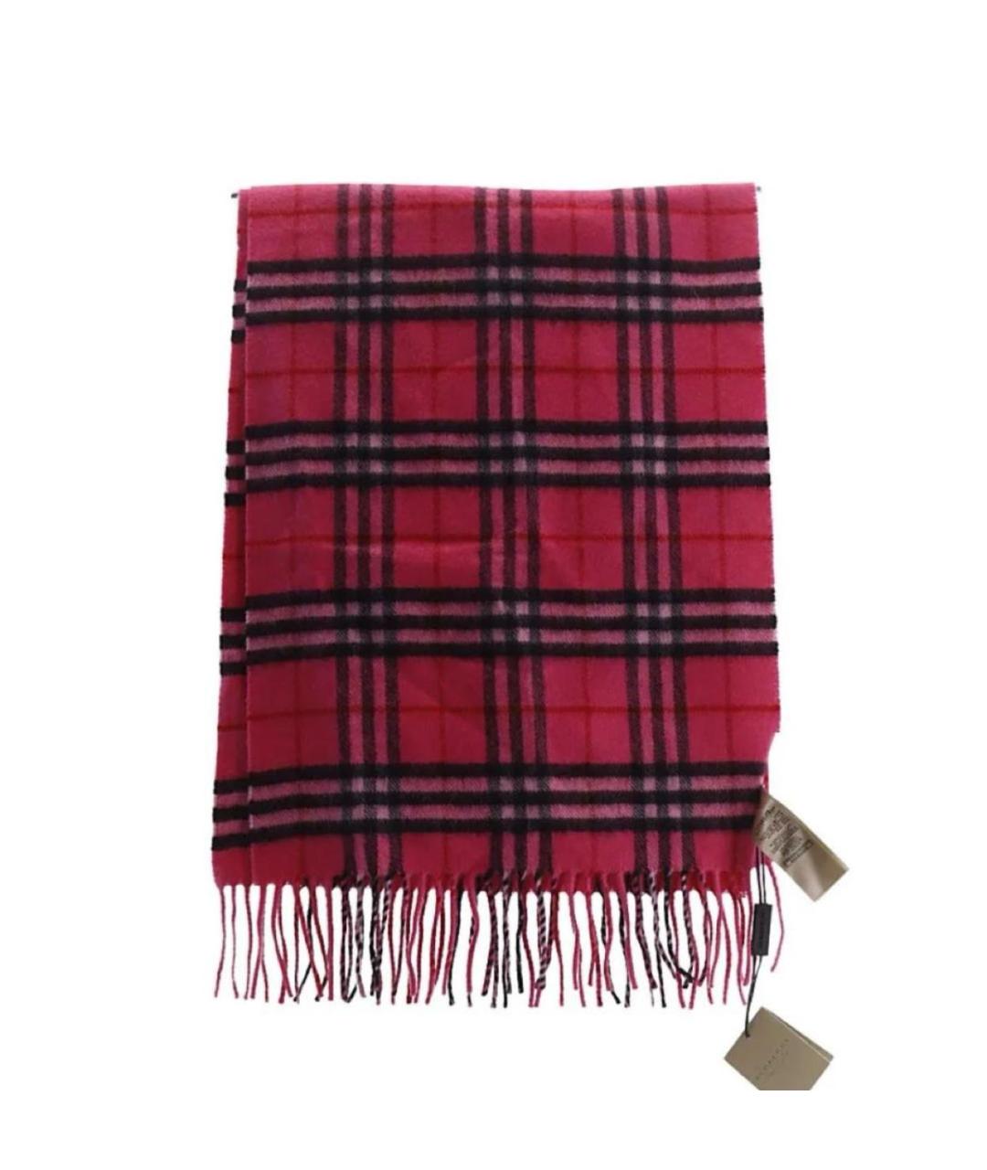 BURBERRY Бордовый кашемировый шарф, фото 5