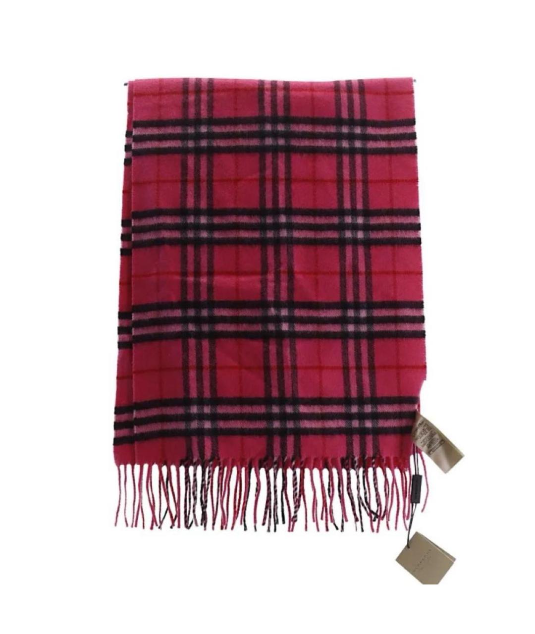 BURBERRY Бордовый кашемировый шарф, фото 1