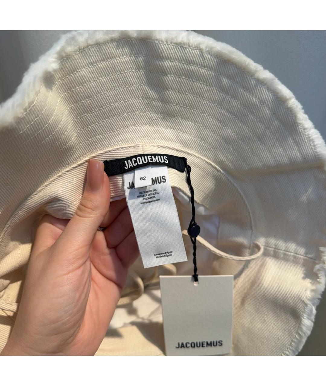 JACQUEMUS Бежевая хлопковая панама, фото 5