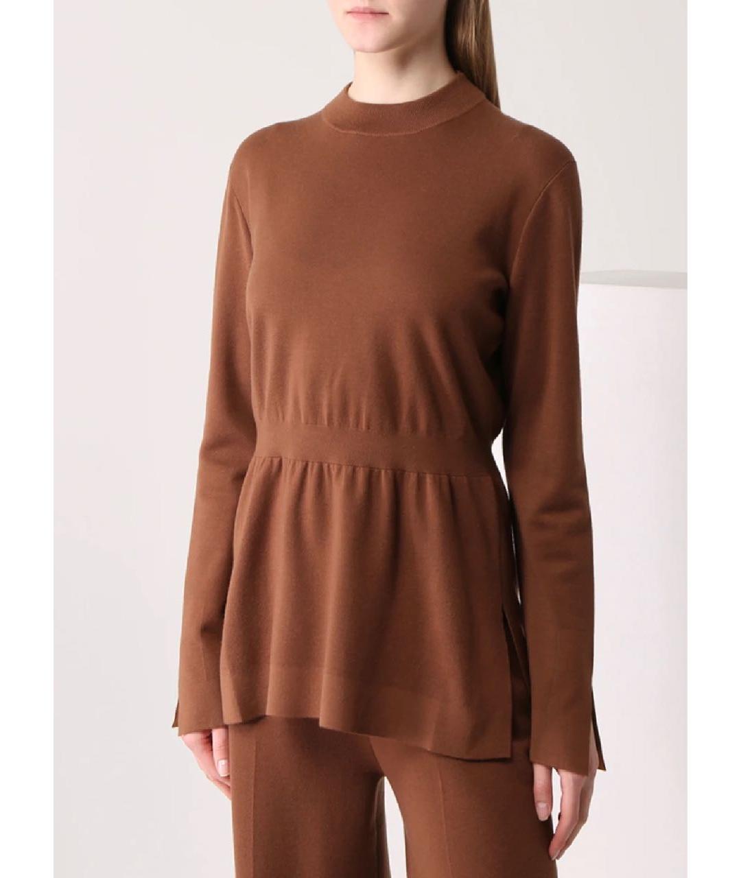 LORO PIANA Коричневый кашемировый джемпер / свитер, фото 3