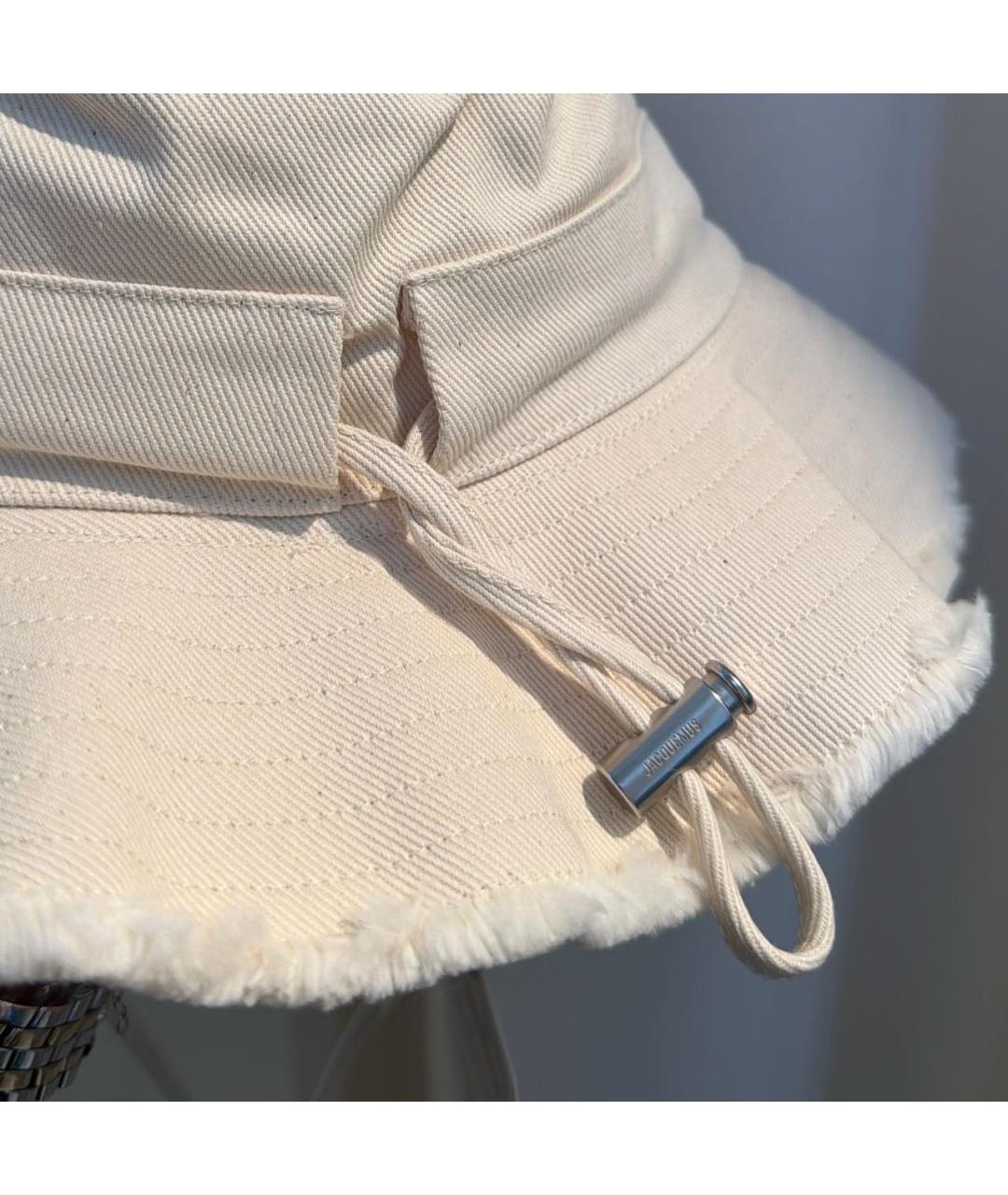 JACQUEMUS Бежевая хлопковая панама, фото 4