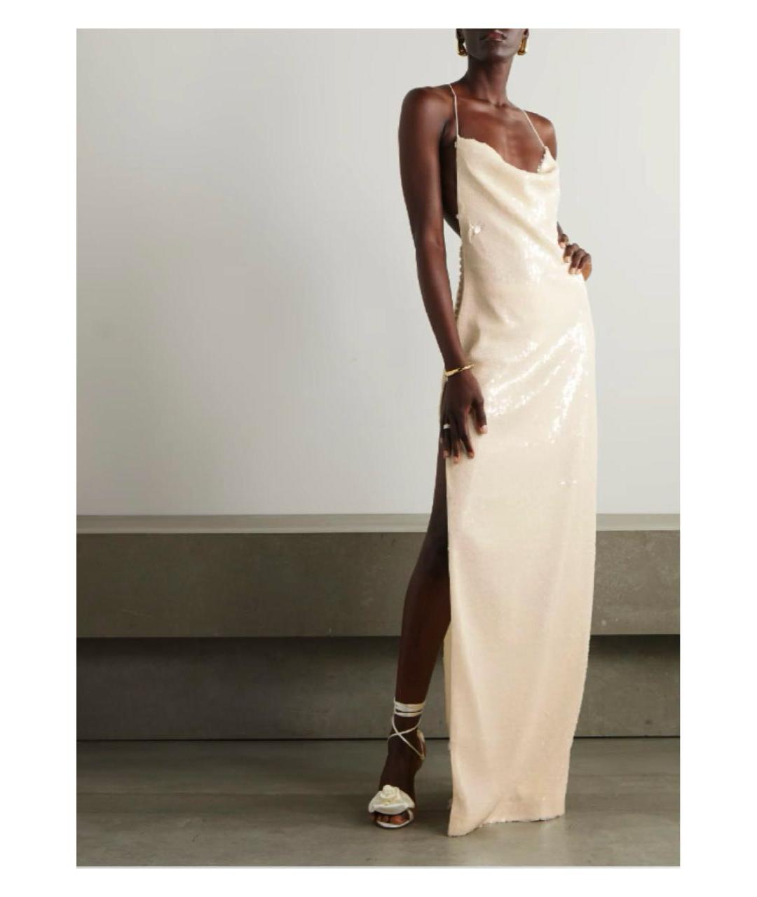 MAGDA BUTRYM Белое креповое вечернее платье, фото 2