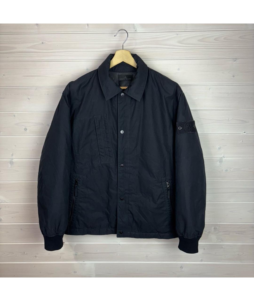 STONE ISLAND Черный хлопковый пуховик, фото 6