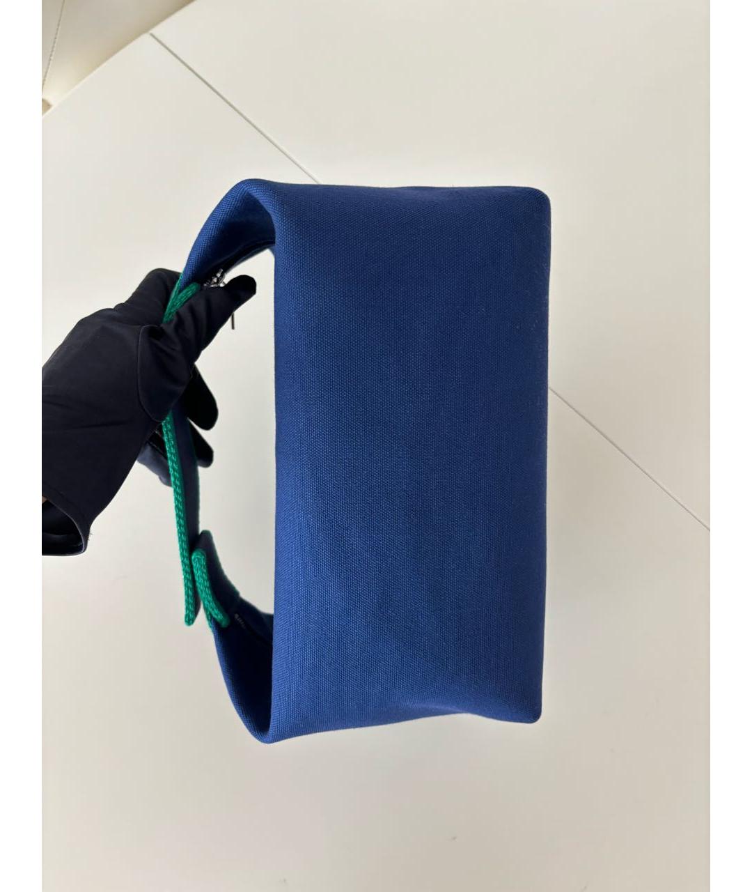 HERMES Синяя тканевая косметичка, фото 3