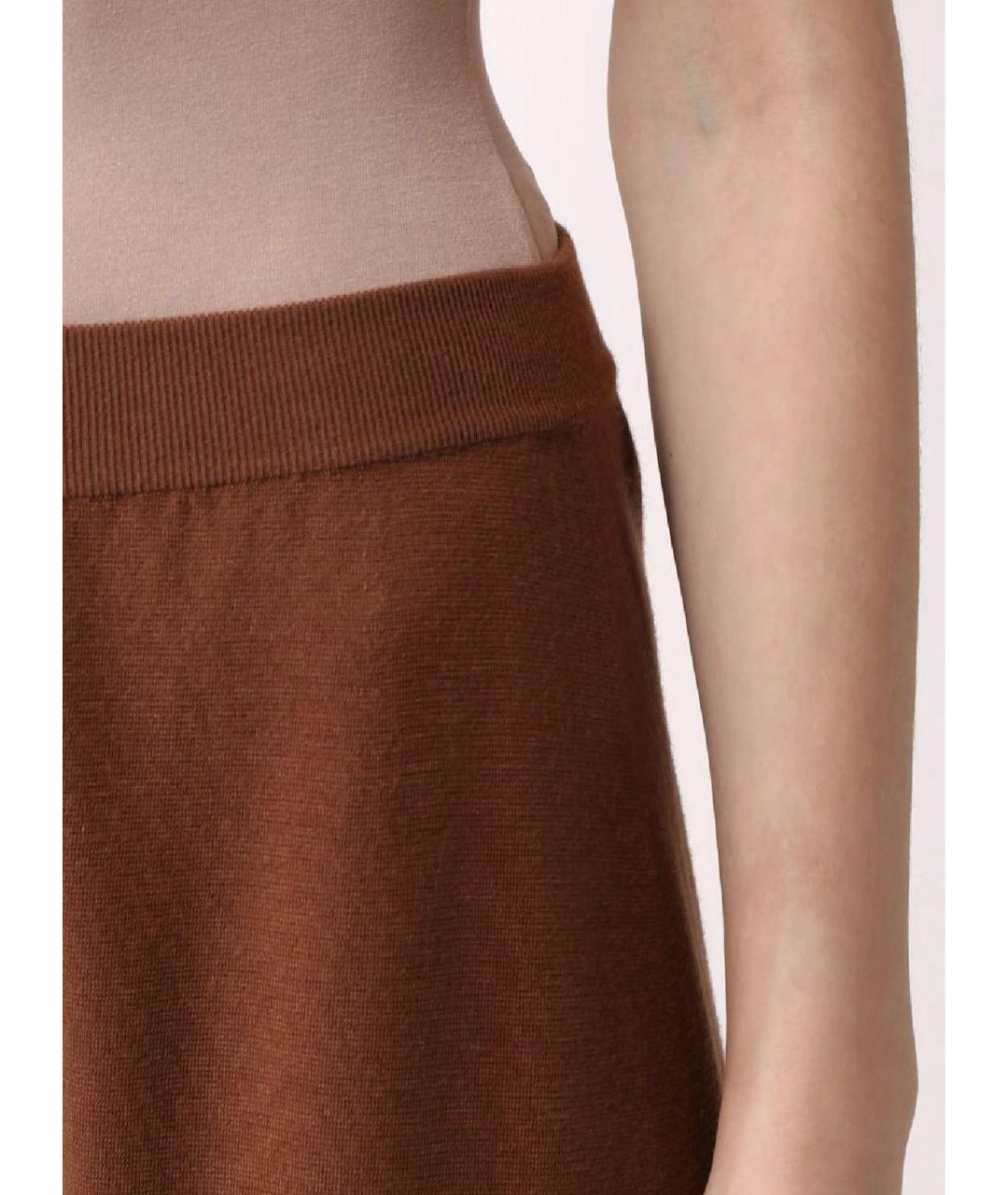 LORO PIANA Коричневые кашемировые брюки широкие, фото 3
