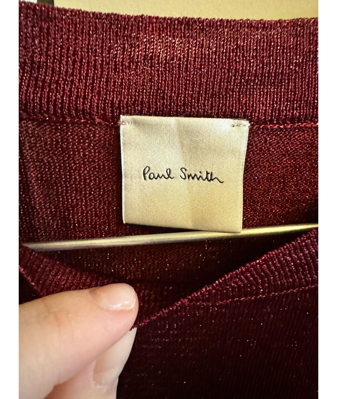 PAUL SMITH Бордовый ацетатный джемпер / свитер, фото 3