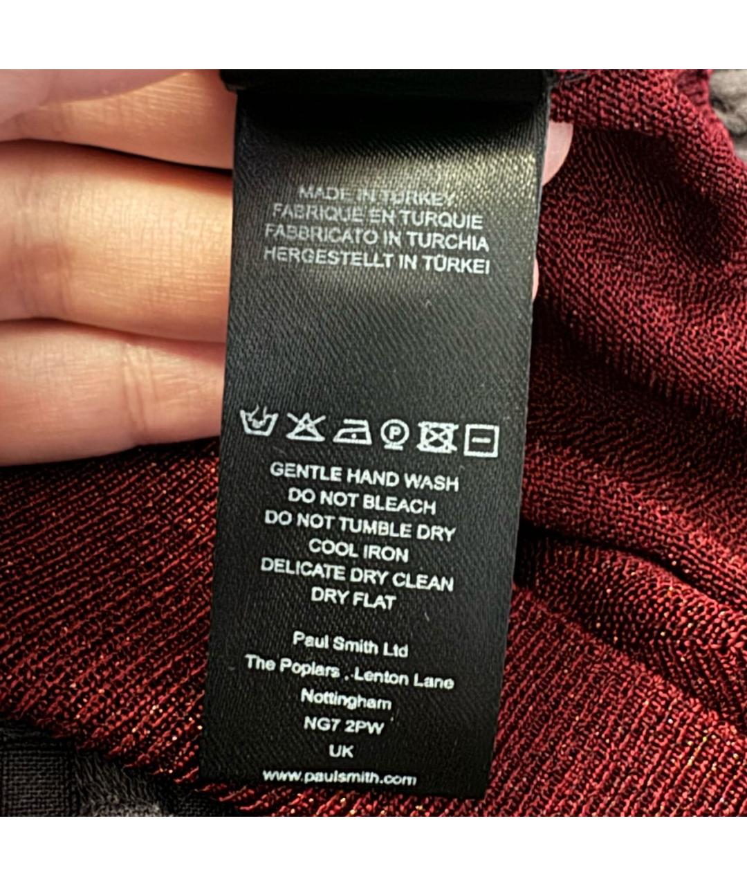 PAUL SMITH Бордовый ацетатный джемпер / свитер, фото 7