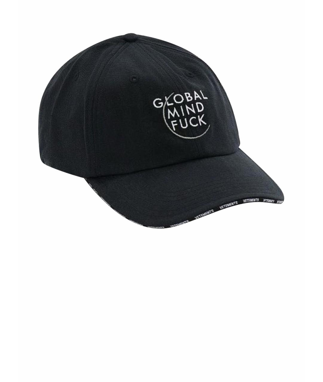 VETEMENTS Черная хлопковая кепка/бейсболка, фото 1