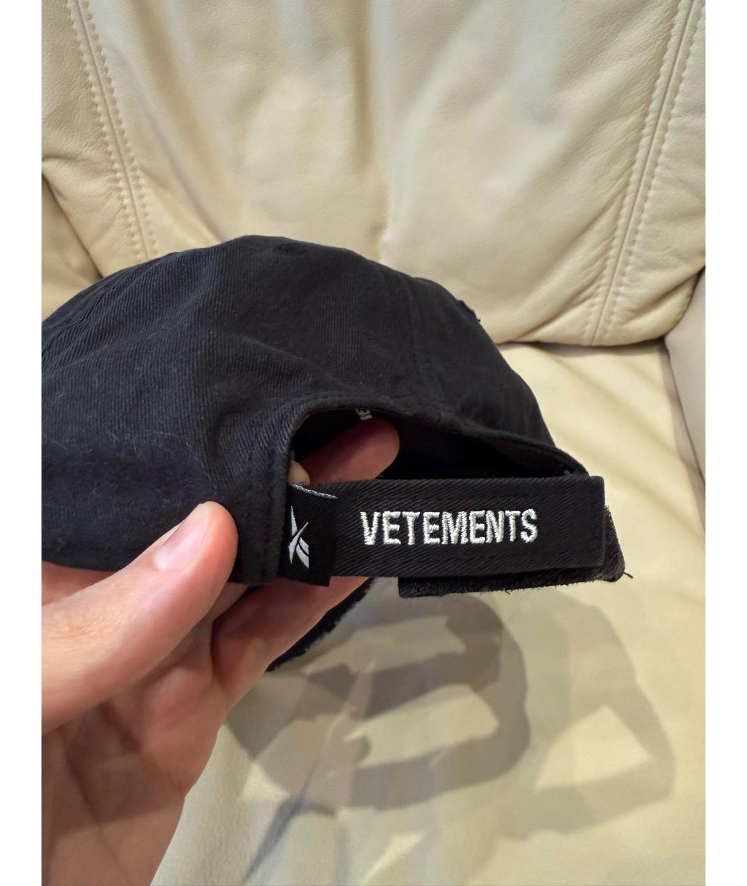 VETEMENTS Черная хлопковая кепка/бейсболка, фото 4