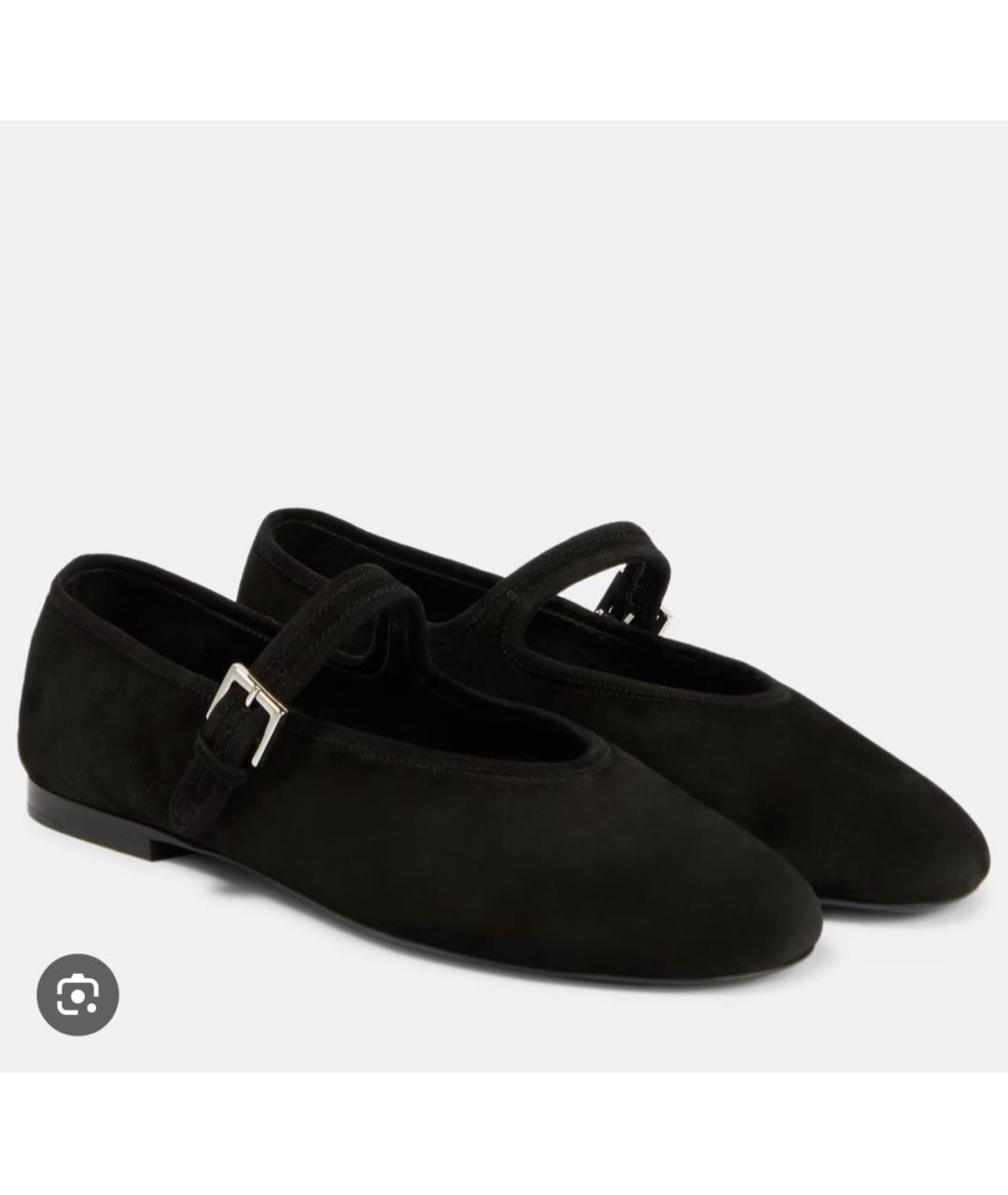 THE ROW Черные замшевые балетки, фото 4