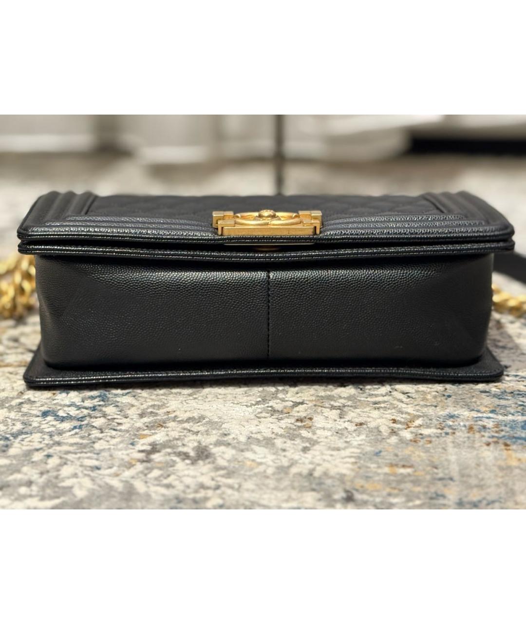 CHANEL Черная кожаная сумка через плечо, фото 7