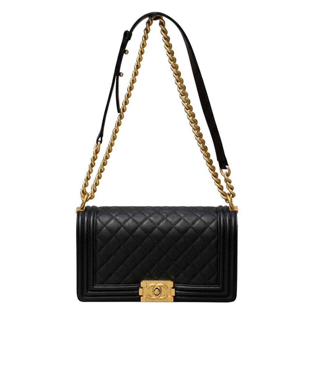 CHANEL Черная кожаная сумка через плечо, фото 1