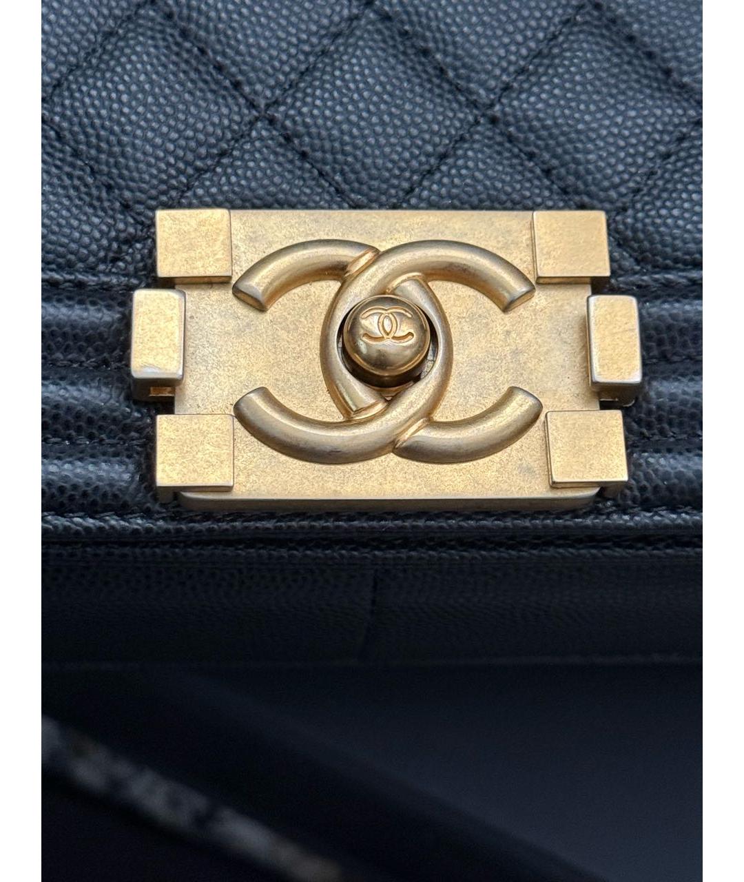 CHANEL Черная кожаная сумка через плечо, фото 6