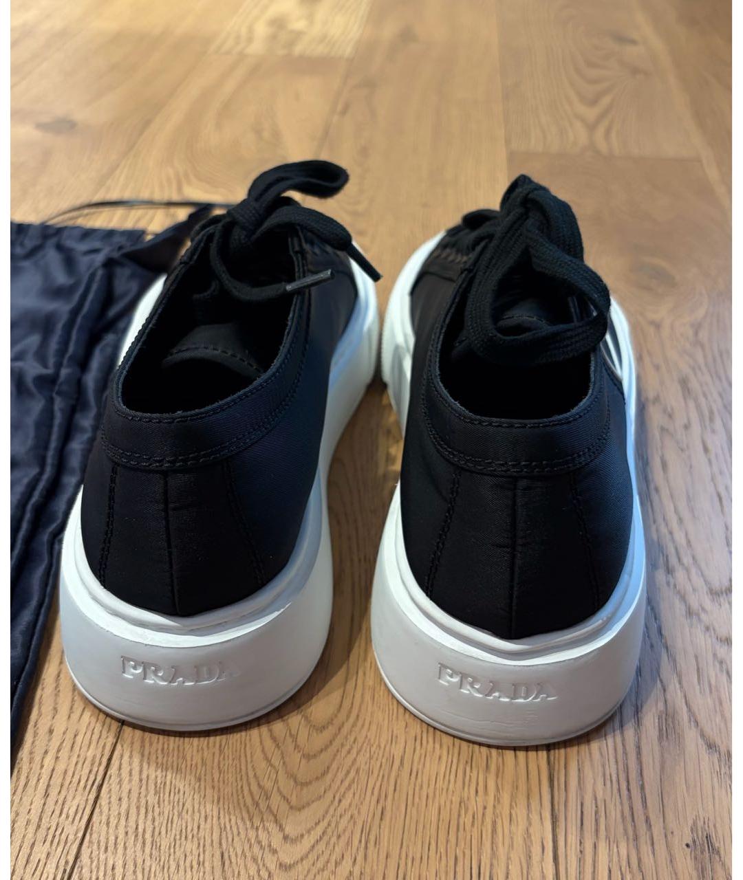 PRADA Черные текстильные кроссовки, фото 4