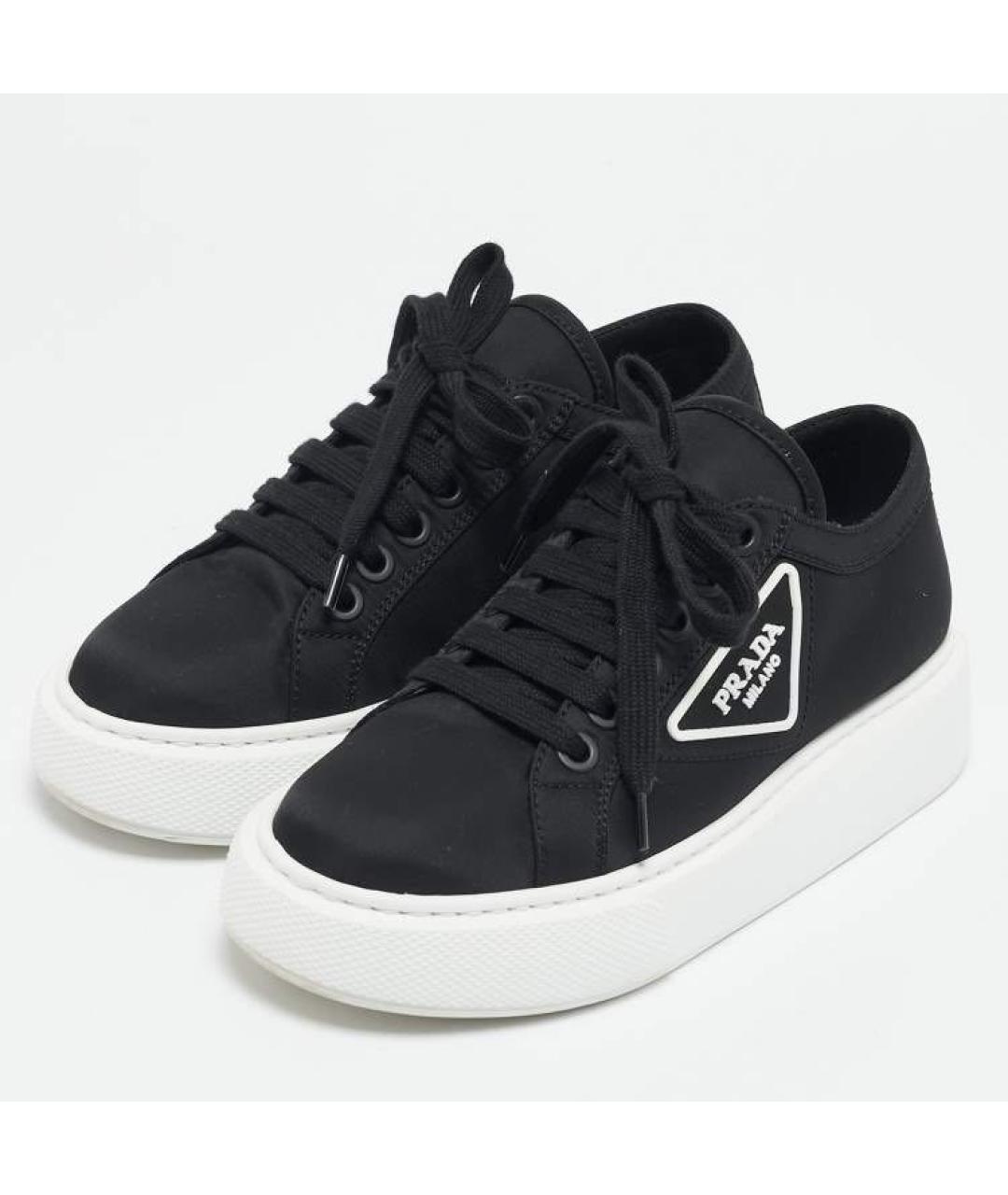 PRADA Черные текстильные кроссовки, фото 7