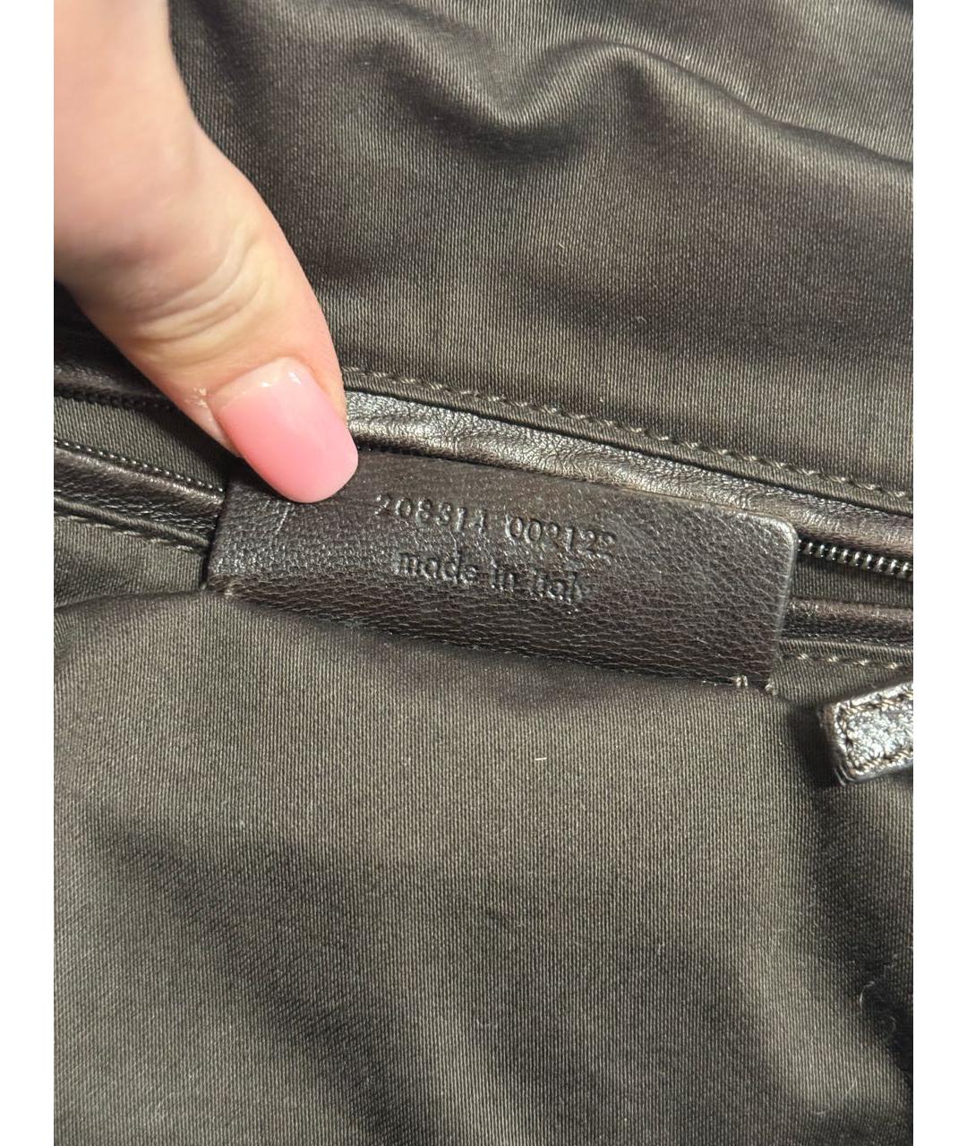 SAINT LAURENT Хаки замшевая сумка с короткими ручками, фото 5