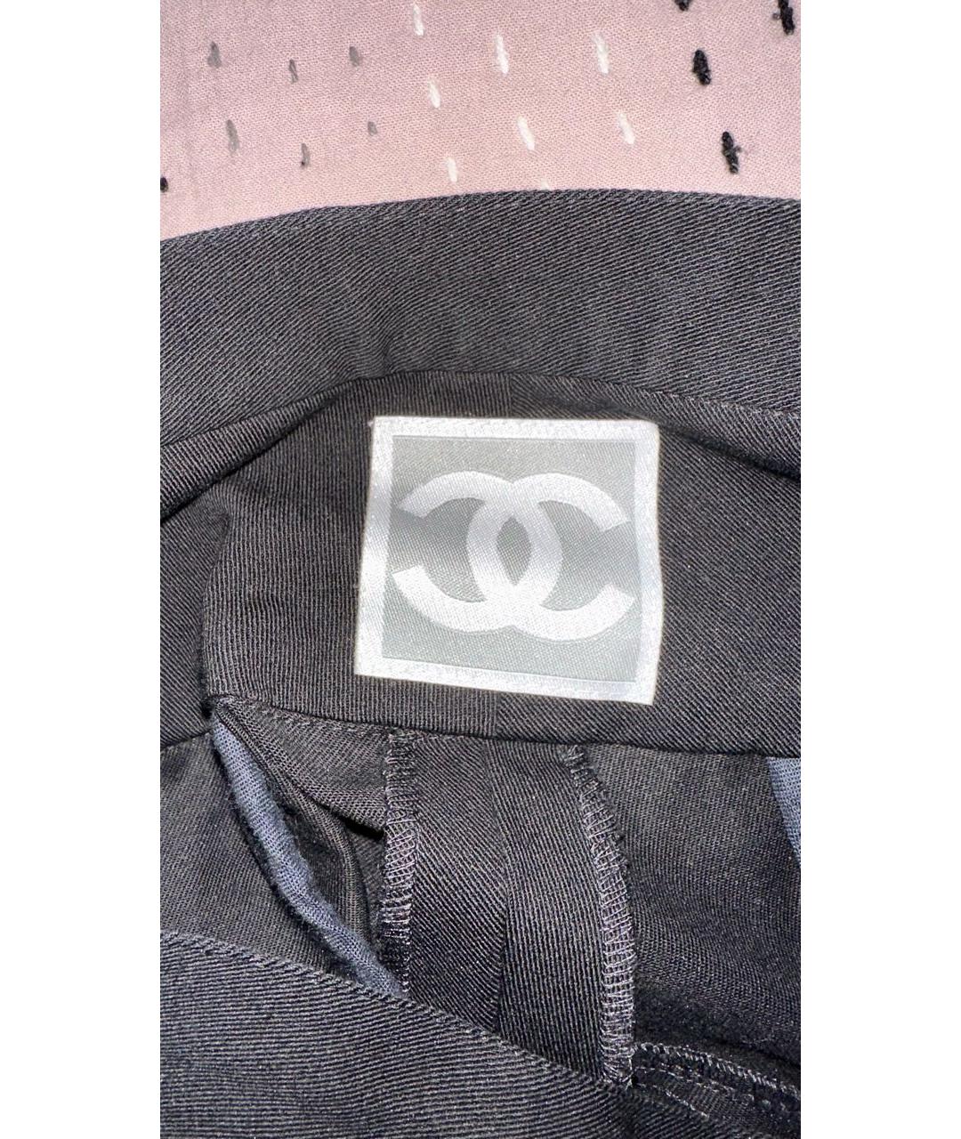 CHANEL Черные брюки узкие, фото 8