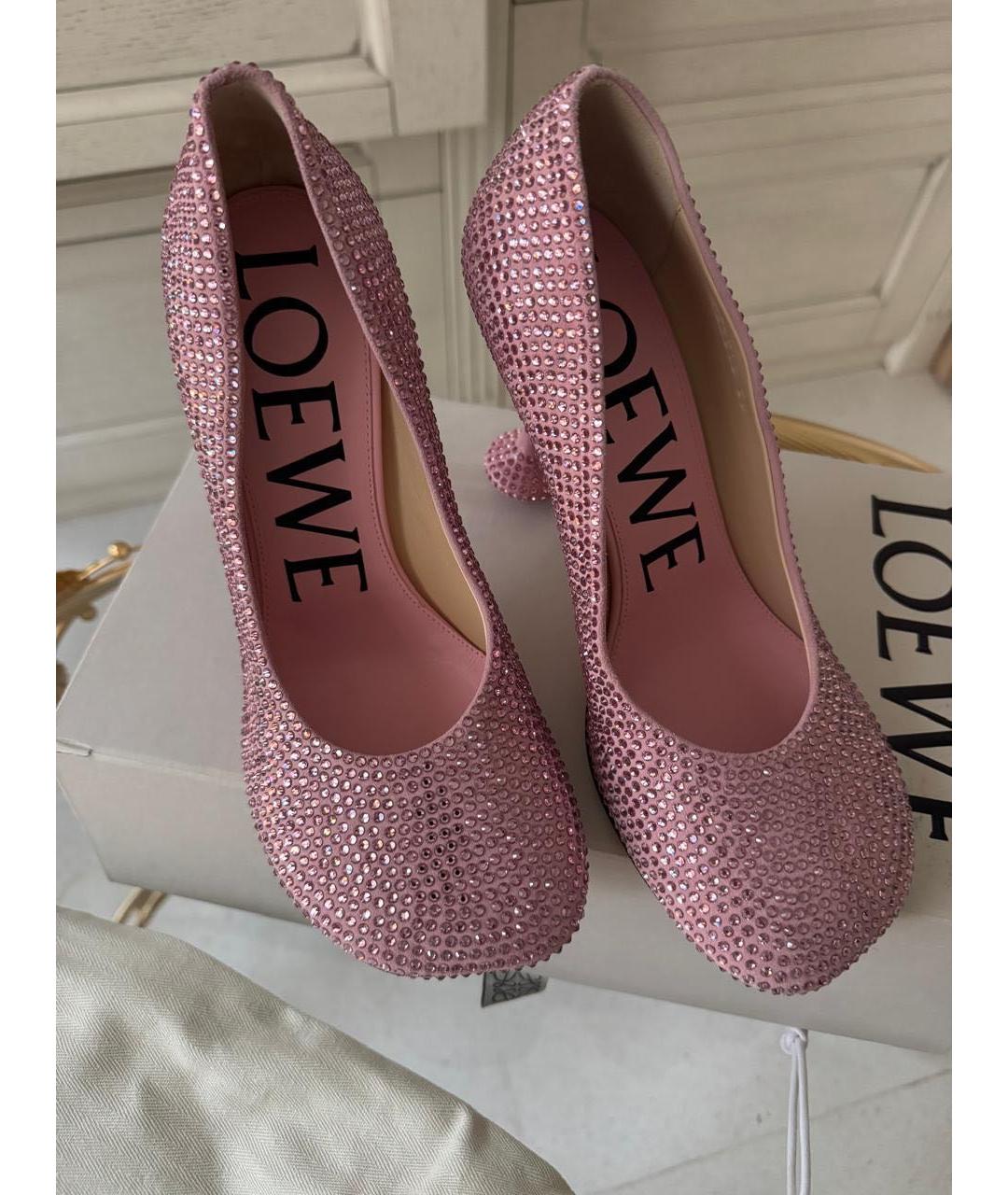 LOEWE Розовые кожаные туфли, фото 2