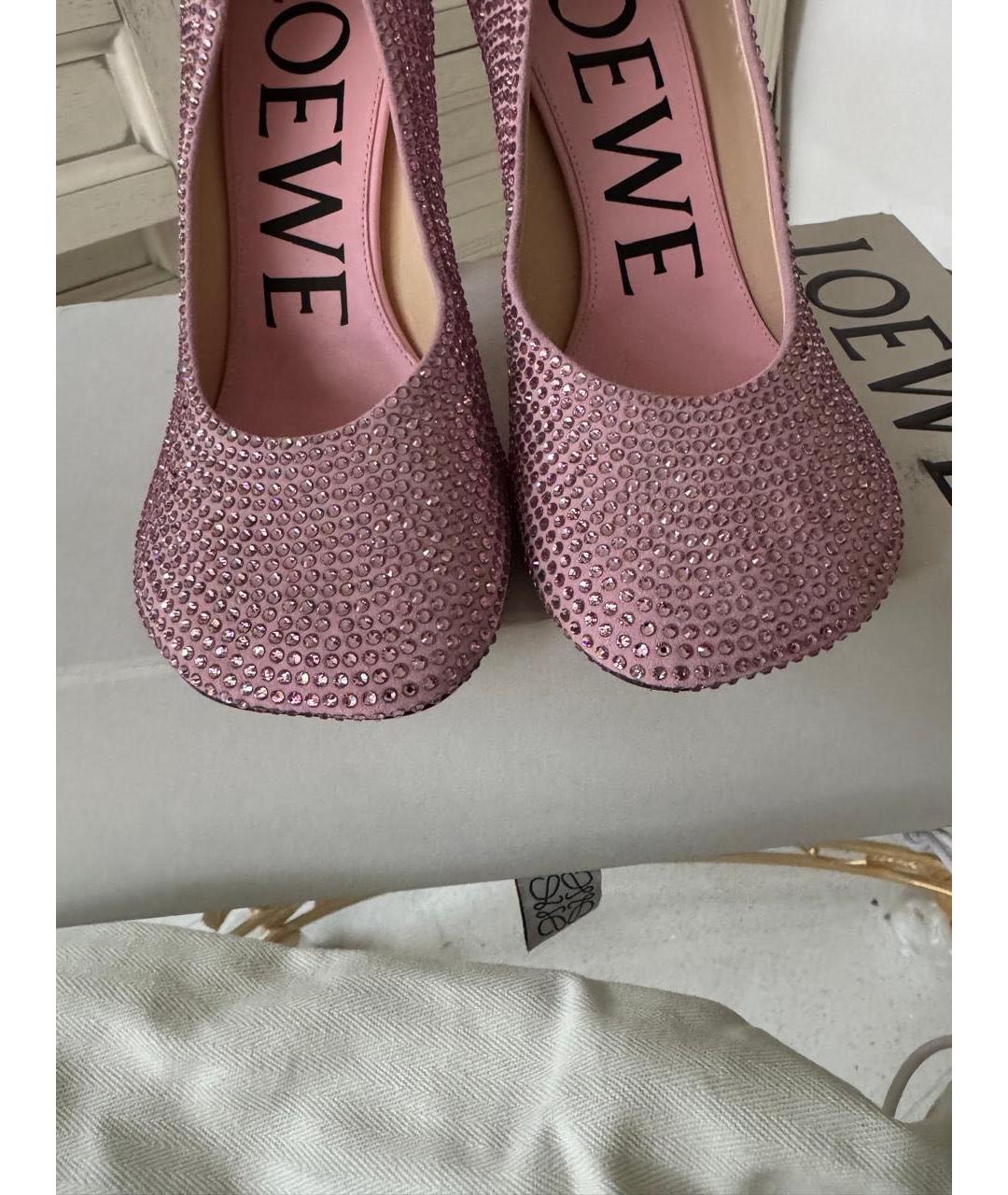 LOEWE Розовые кожаные туфли, фото 4